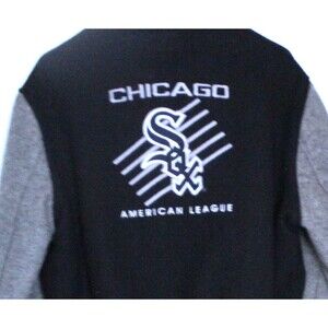 Vintage De Long Chicago White Sox Varsity Jacket Wool Snap Front Size 40